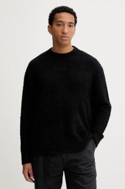 Sveter s prímesou vlny Hugo Blue Sanou béžová farba, ľahké, 50524526