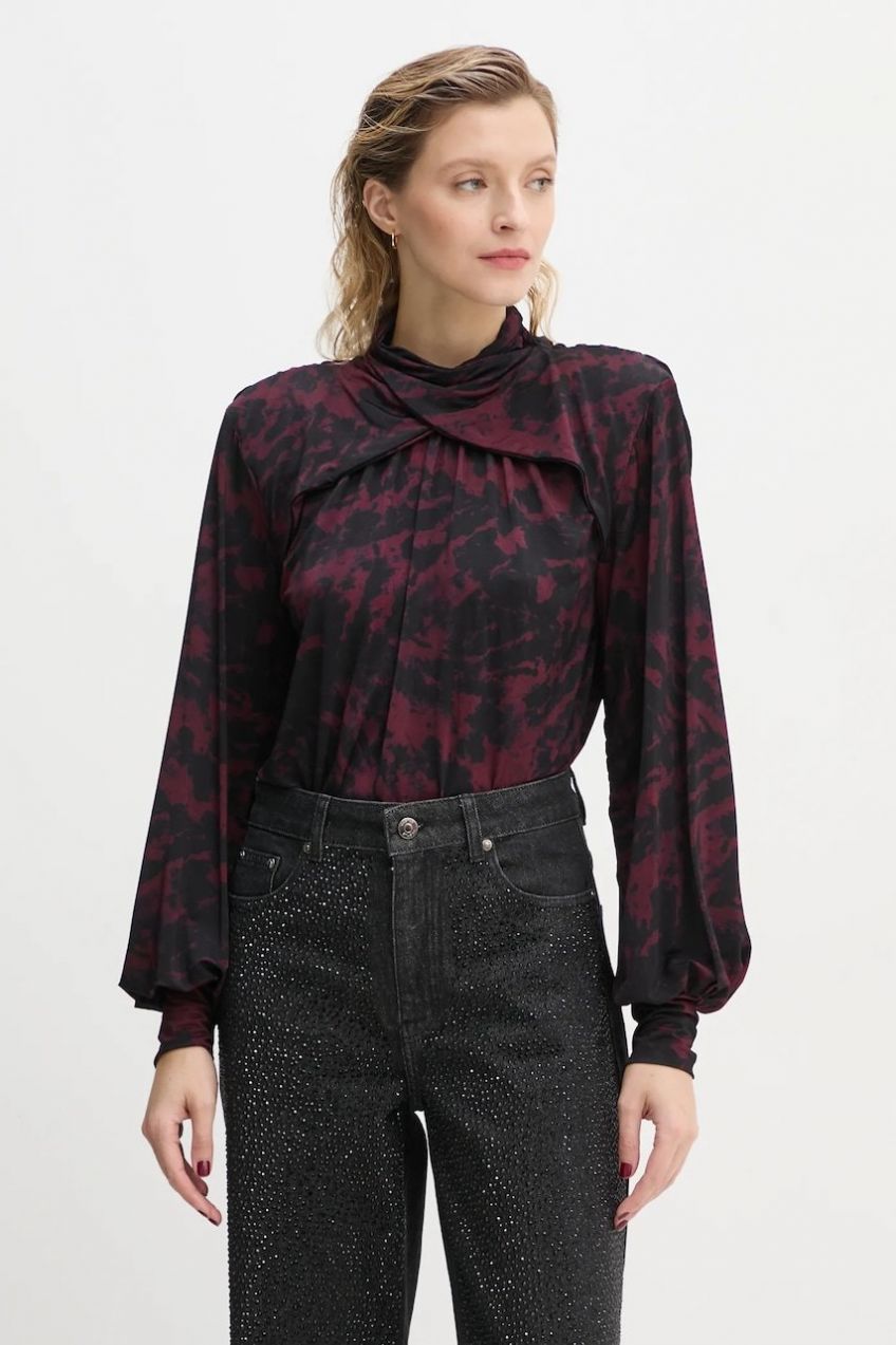 Blúzka Gestuz dámska, červená farba, vzorovaná, 10909578