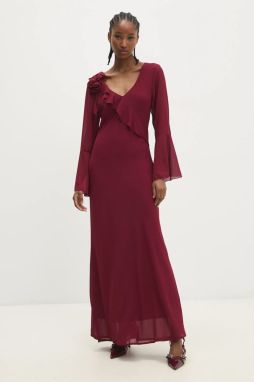 Šaty Answear.LAB červená farba, maxi, rovný strih