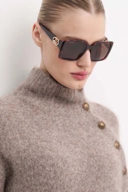 Slnečné okuliare Gucci dámske, hnedá farba, GG1692S,