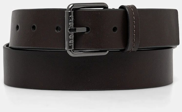 Kožený opasok Calvin Klein pánsky, hnedá farba, K50K512650
