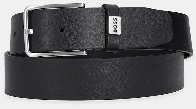 Kožený opasok BOSS Elio_Sz35 pánsky, čierna farba, 50529898