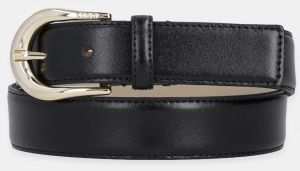 Kožený opasok BOSS Carol-St-G dámsky, čierna farba, 50536887