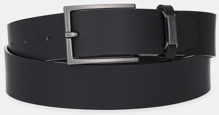 Kožený opasok HUGO Gabriel_Sz35 čierna farba, 50537036