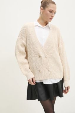 Vlnený sveter Answear.LAB béžová farba, teplý