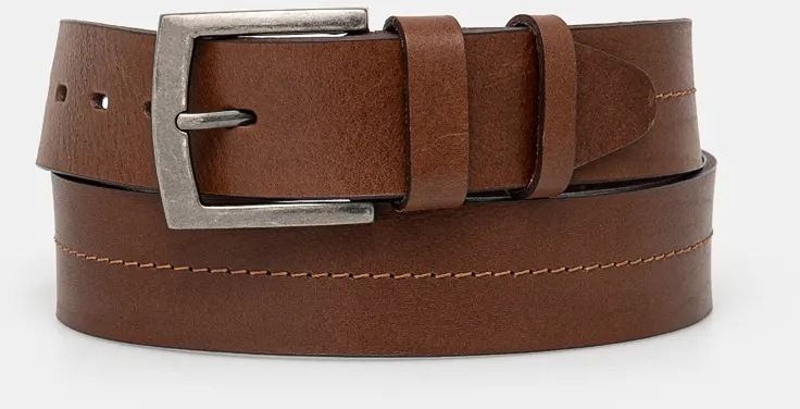 Kožený opasok Medicine hnedá farba