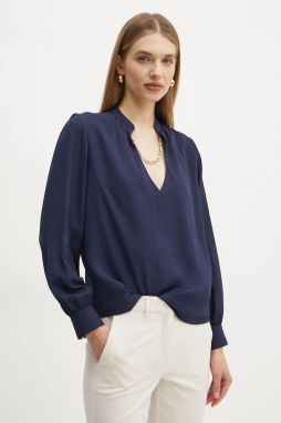 Blúzka Marciano by Guess GRETA dámska, tmavomodrá farba, jednofarebná, 5RGH05 7142A