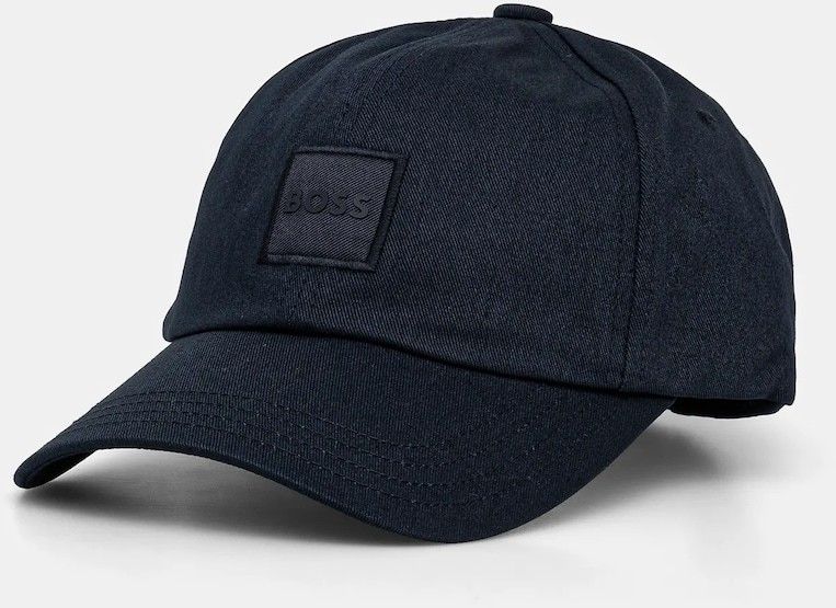 Bavlnená šiltovka BOSS Orange Derrel-PL tmavomodrá farba, s nášivkou, 50535555