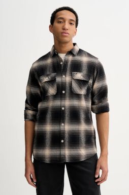 Bavlnená košeľa Rip Curl COUNT červená farba, regular, s klasickým golierom, 00JMSH