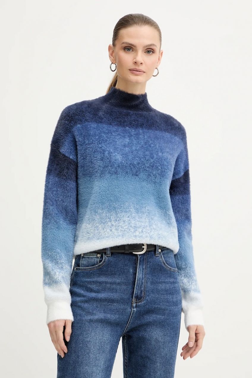 Sveter Morgan MDYE šedá farba, s polorolákom, MDYE