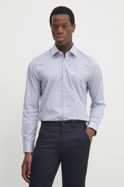 Bavlnená košeľa Joop! pánska, biela farba, slim, s klasickým golierom, 30044899