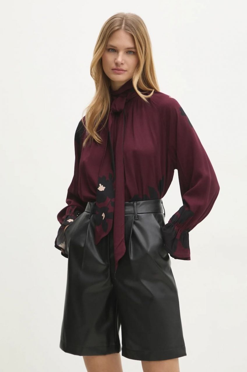 Blúzka Answear.LAB dámska, červená farba, vzorovaná