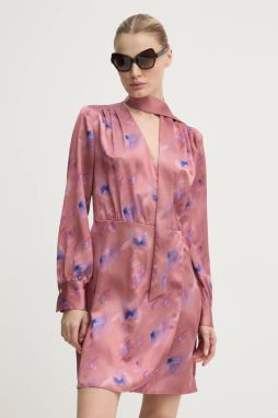 Šaty HUGO oranžová farba, mini, áčkový strih, 50530149