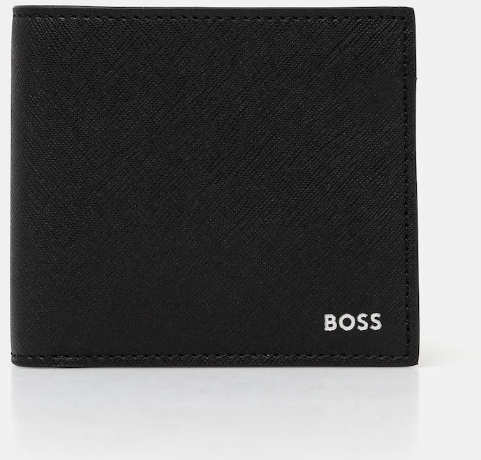 Kožená peňaženka BOSS Zair_8cc N. pánska, čierna farba, 50536717