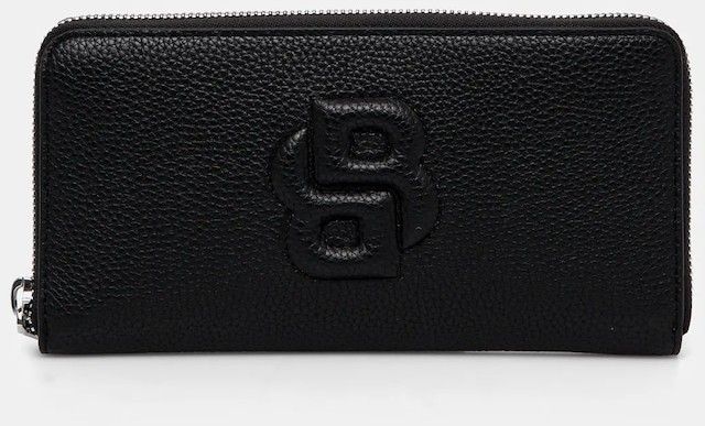 Peňaženka BOSS Anett Ziparound dámska, čierna farba, 50536354