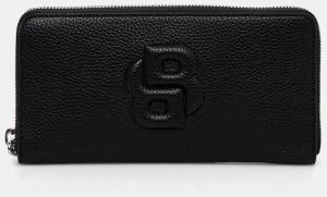 Peňaženka BOSS Anett Ziparound dámska, čierna farba, 50536354