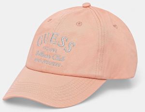 Bavlnená šiltovka Guess LUREX oranžová farba, s nášivkou, V5RZ03 WFKN0
