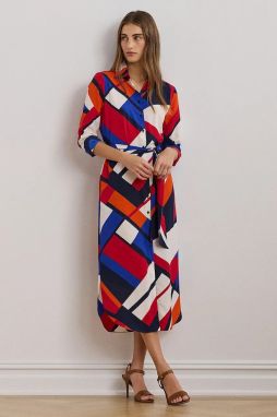 Šaty Lauren Ralph Lauren midi, rovný strih, 200957063