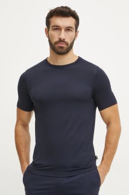 Tričko BOSS 3-pak TShirt RN 3P Bamboo pánske, tmavomodrá farba, jednofarebné, 50534019