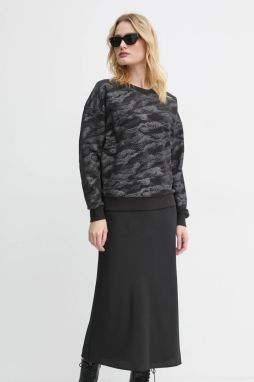 Bavlnená mikina G-Star dámska, čierna farba, vzorovaná, D25169-D865