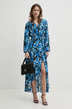 Šaty Morgan RAMIE.F čierna farba, maxi, áčkový strih, RAMIE.F