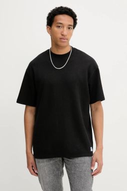 Tričko Hugo Blue Nuwaffle pánske, béžová farba, 50534434