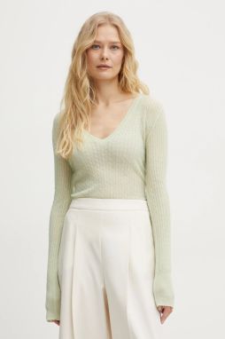 Vlnený sveter Patrizia Pepe dámsky, zelená farba, tenký, 8K0263 K034