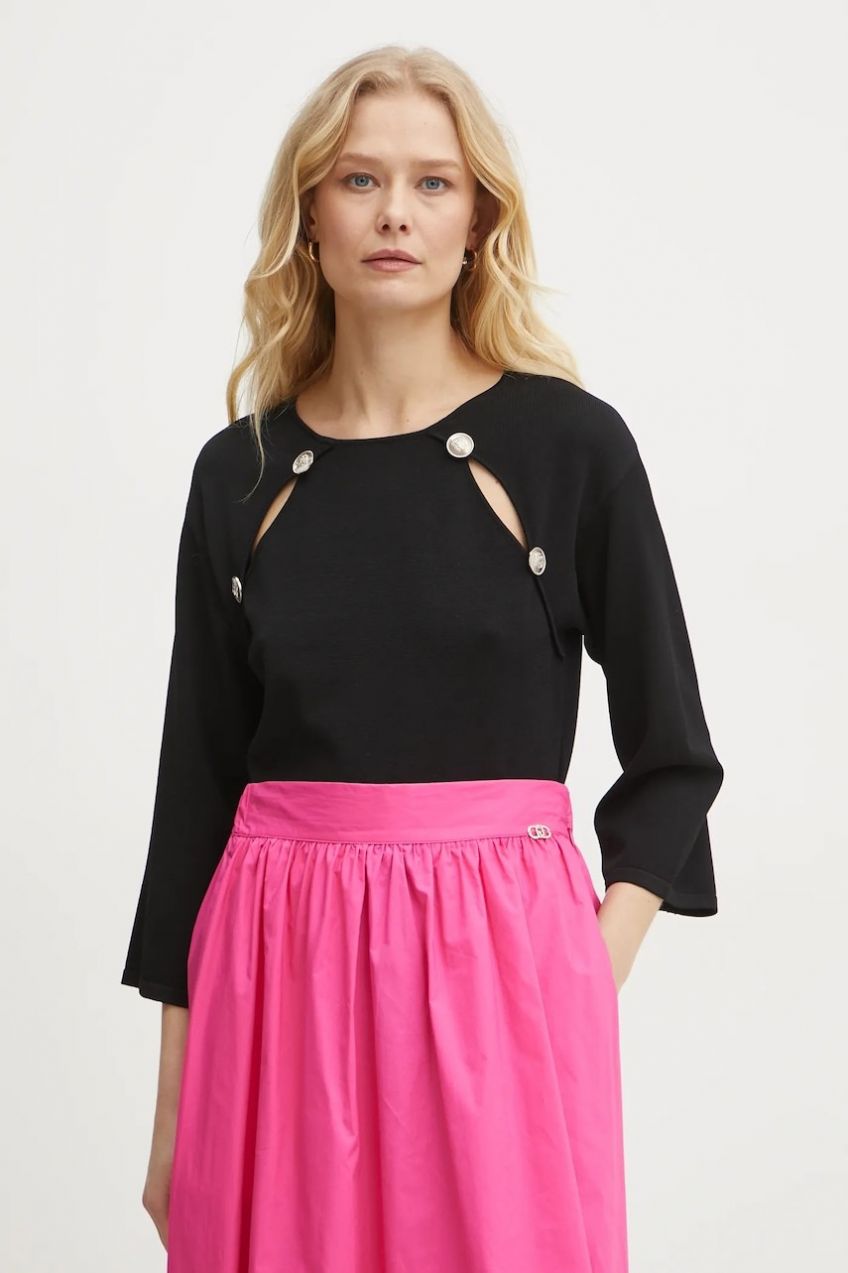 Sveter Marciano by Guess CHIARA dámsky, čierna farba, tenký, 4YGR15 5817Z