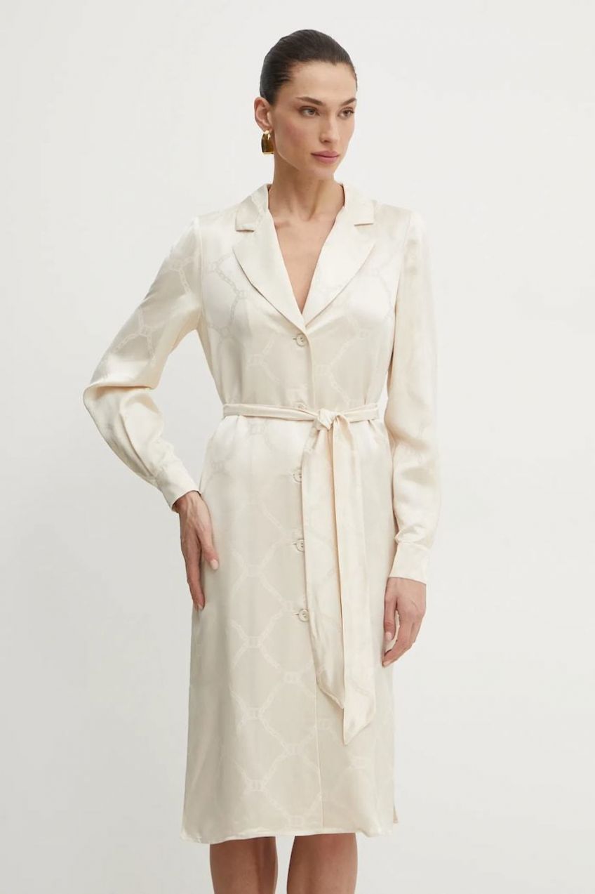 Šaty Twinset béžová farba, mini, rovný strih, 251TP2013