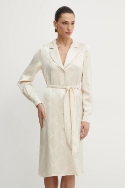 Šaty Twinset béžová farba, mini, rovný strih, 251TP2013