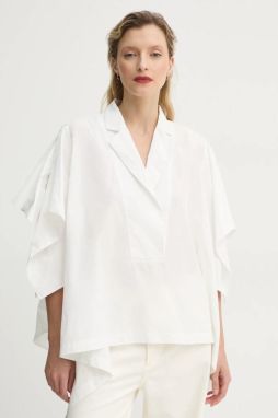 Blúzka MMC STUDIO dámska, biela farba, jednofarebná, MINA