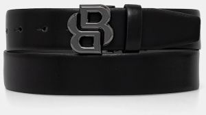 Kožený opasok BOSS B_Icon-G_Sz35 pánsky, čierna farba, 50522814