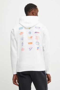 Tepláková mikina Under Armour Project Rock biela farba, s kapucňou, s potlačou, 1389916