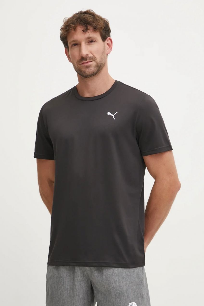 Tréningové tričko Puma Essentials Solid cat Tee čierna farba, jednofarebné, 525908