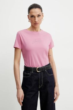 Bavlnené tričko BOSS Orange C Esogo 2 MA crystal dámske, fialová farba, 50538826