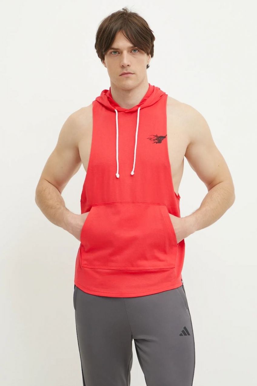 Tréningová mikina Under Armour Project Rock ružová farba, s kapucňou, jednofarebná, 1389947