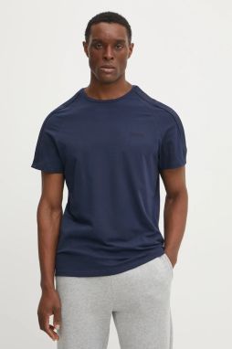 Tričko HUGO LIAM T-shirt tmavomodrá farba, s nášivkou, 50540912