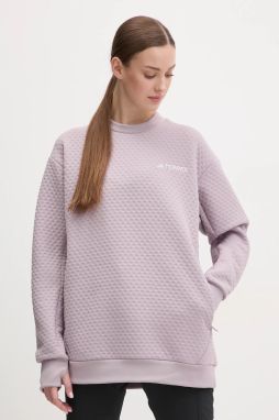 Športová mikina adidas TERREX ružová farba, jednofarebná, IM8257