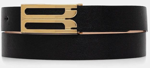 Kožený opasok Victoria Beckham hnedá farba, 1324ABL005955A