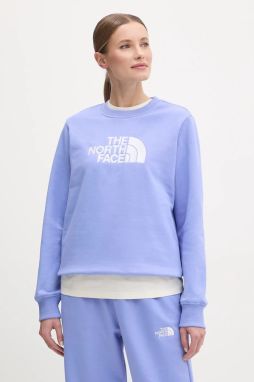 Mikina The North Face Drew Peak dámska, fialová farba, s nášivkou, NF0A89EF7UH1