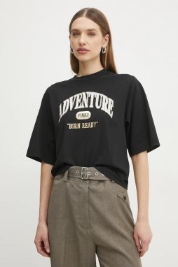 Bavlnené tričko Pinko dámske, čierna farba, 104604 A2CS