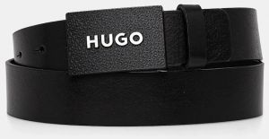 Kožený opasok HUGO Gilao-Z_Sz35 pánsky, čierna farba, 50536879