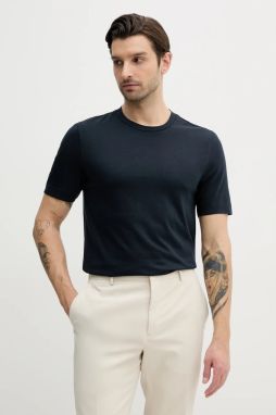 Tričko BOSS H-Thompson 57 pánske, tmavomodrá farba, jednofarebné, 50521129