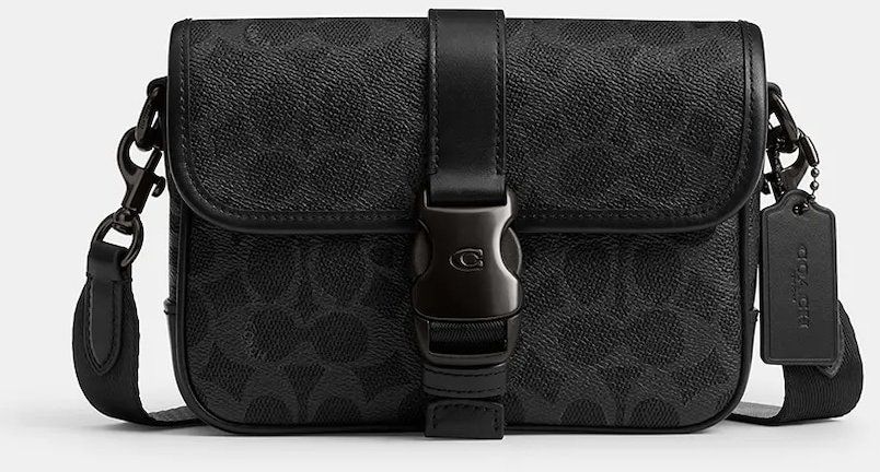 Kožená taška Coach šedá farba, CY990