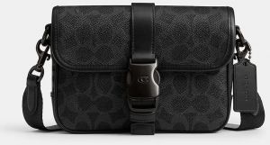 Kožená taška Coach šedá farba, CY990