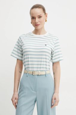 Bavlnené tričko Weekend Max Mara dámske, zelená farba, 2515971031600