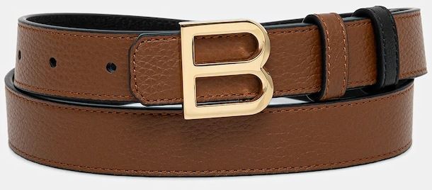 Obojstranný kožený opasok Bally béžová farba, WBG00B