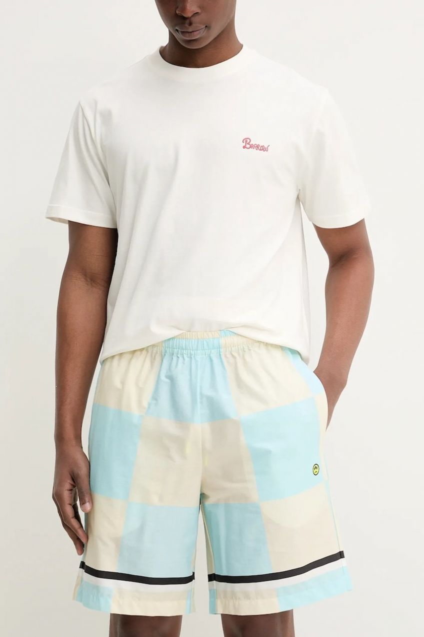 Bavlnené šortky Barrow pánske, béžová farba, S5BWUABE074