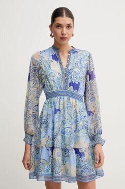 Šaty Hale BOB Shelby fialová farba, mini, áčkový strih, 4YDD630A