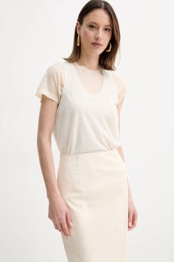 Tričko Pinko dámske, béžová farba, 105152 A2LS